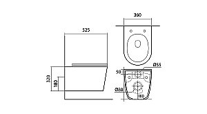 Унитаз с инсталляцией Aquatek Вега SET AQUATEK ВЕГА-1905-016 с кнопкой хром глянцевый, с крышкой микролифт, безободковый купить в интернет-магазине Sanbest