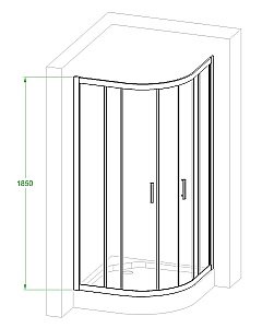Душевой уголок Royal Bath RBHKD-T-BL 90х90 прозрачный купить в интернет-магазине Sanbest