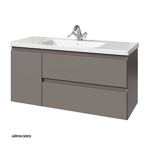 Тумба с раковиной Caprigo Forte 120 два ящика, одна дверь слева, цвет на выбор для ванной в интернет-магазине Sanbest