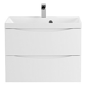 Тумба с раковиной Belbagno MARINO 75 подвесная Bianco Lucido для ванной в интернет-магазине Sanbest