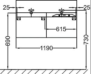 Тумба с раковиной Jacob Delafon TERRACE 120 коричневый глянцевый для ванной в интернет-магазине Sanbest
