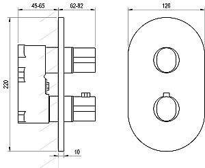Смеситель для душа Ravak Chrome II X070457 хром купить в интернет-магазине сантехники Sanbest
