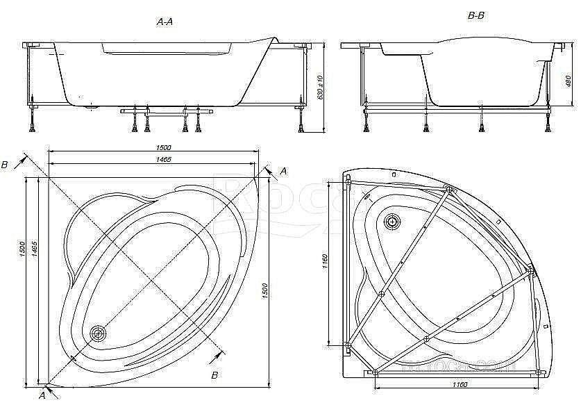 Ванна Roca Bali ZRU9302916 150x150 купить в интернет-магазине Sanbest
