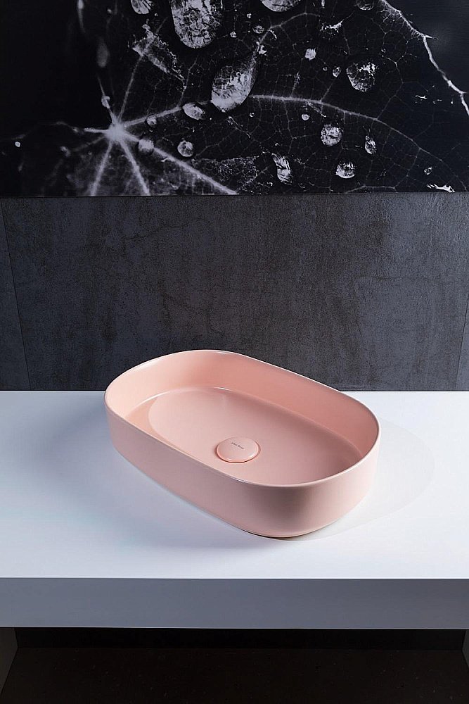 Раковина Allen Brau Fantasy Oval 55 4.11022.SM розовая матовая купить в интернет-магазине Sanbest
