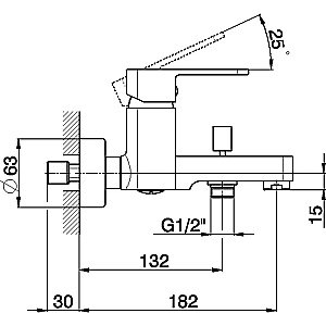 Смеситель для ванны Cisal Roadster RR00013021 купить в интернет-магазине сантехники Sanbest