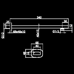 Держатель верхнего душа Elghansa SoftLine CR-53 хром купить в интернет-магазине сантехники Sanbest