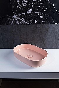 Раковина Allen Brau Fantasy Oval 55 4.11022.SM розовая матовая купить в интернет-магазине Sanbest