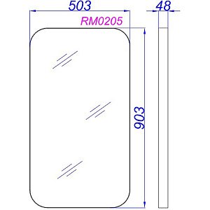 Зеркало Aqwella RM RM0205W рама белая в ванную от интернет-магазине сантехники Sanbest