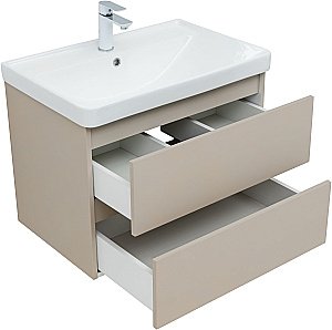 Тумба с раковиной Aquanet Вега 2.0 337942/301804 70 бежевый для ванной в интернет-магазине Sanbest