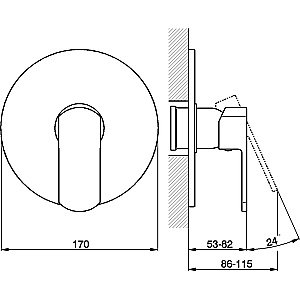 Смеситель для душа Cisal Roadster RR00300021 купить в интернет-магазине сантехники Sanbest
