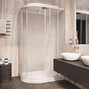 Душевая кабина Parly Effect EF1231R, ABS-пластик, серая, 120x80 см, правая купить в интернет-магазине Sanbest