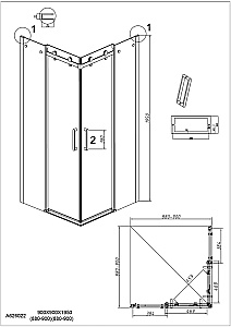 Душевой уголок Grossman Classic 90х90 300.K33.04.9090.10.00 стекло прозрачное/профиль хром купить в интернет-магазине Sanbest