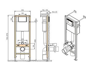 Инсталляция для унитаза Cersanit VECTOR купить в интернет-магазине сантехники Sanbest