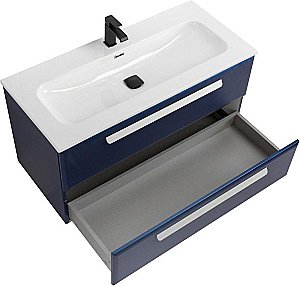 Тумба с раковиной Cezares ECO-CER-N 100 ECO-CER-N-1000-2C-SO-SPF-P сапфир для ванной в интернет-магазине Sanbest