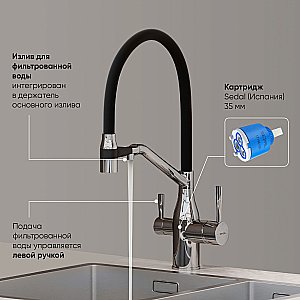 Смеситель для кухни Sancos Orta SC4008CH хром купить в интернет-магазине сантехники Sanbest