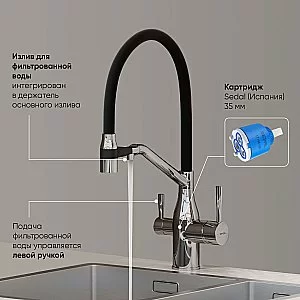Смеситель для кухни Sancos Orta SC4008CH хром купить в интернет-магазине сантехники Sanbest