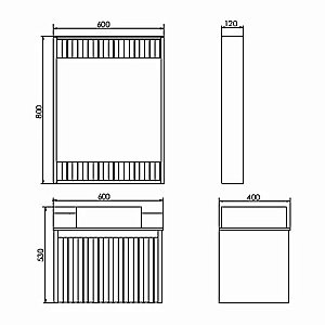 Зеркало Comforty Марсель 60 00-00001278 белое матовое в ванную от интернет-магазине сантехники Sanbest