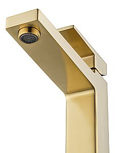 Смеситель для раковины высокий WONZON & WOGHAND CUBE 2.0 WW-88019068-BG золото брашированное купить в интернет-магазине сантехники Sanbest