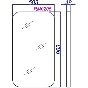 Зеркало Aqwella RM RM0205W рама белая в ванную от интернет-магазине сантехники Sanbest