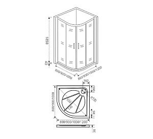 Душевой уголок Good Door INFINITY R-120-S-CH ИН00013 стекло прозрачное с рисунком/профиль хром купить в интернет-магазине Sanbest