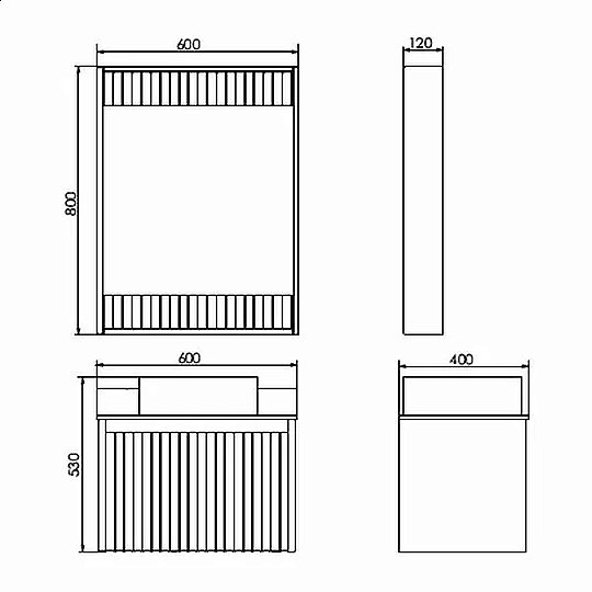 Зеркало Comforty Марсель 60 00-00001278 белое матовое в ванную от интернет-магазине сантехники Sanbest