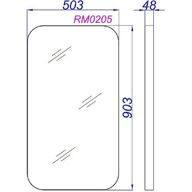 Зеркало Aqwella RM RM0205W рама белая в ванную от интернет-магазине сантехники Sanbest