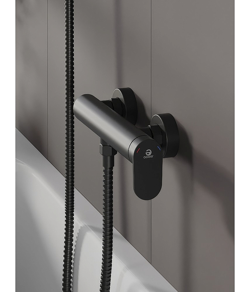 Смеситель для душа Agger Sweet A2720044 черный матовый купить в интернет-магазине сантехники Sanbest