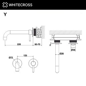 Смеситель для раковины WhiteCross Y Y1215GL золото купить в интернет-магазине сантехники Sanbest