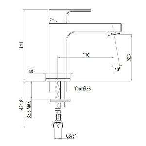 Смеситель для раковины Gattoni Kubik 2582/25C0 купить в интернет-магазине сантехники Sanbest