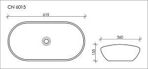 Раковина накладная Ceramica Nova Element CN6015 62 купить в интернет-магазине Sanbest