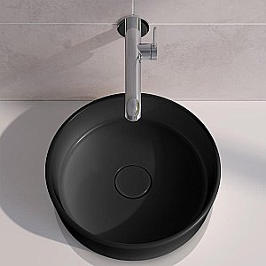 Раковина накладная Keuco Stageline 40 32880570400 черная матовая купить в интернет-магазине Sanbest