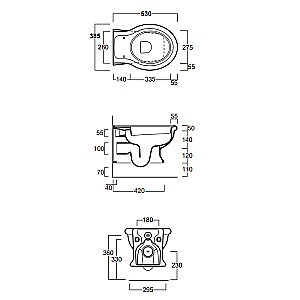 Унитаз подвесной SIMAS Lante LA18bi безободковый, белый купить в интернет-магазине Sanbest
