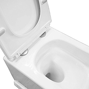 Унитаз подвесной Azario Armonia AZ-2403 MB черный матовый, безободковый, с крышкой микролифт, слив торнадо купить в интернет-магазине Sanbest