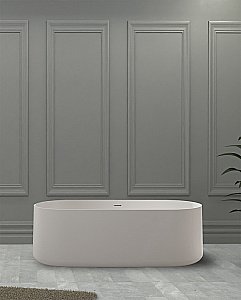 Ванна из искусственного камня ABBER Stein AS9607 170х75 белая матовая купить в интернет-магазине Sanbest