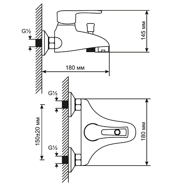 Смеситель для ванны MIXLINE ML 522146 купить в интернет-магазине сантехники Sanbest