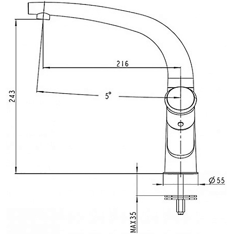 Смеситель для кухни Kaiser Calla 71044 купить в интернет-магазине сантехники Sanbest