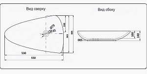 Раковина накладная CeramaLux N 55 7862-2 белая купить в интернет-магазине Sanbest