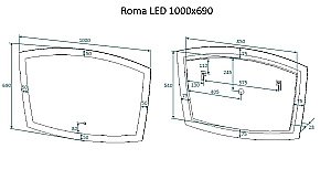Зеркало Art&Max ROMA AM-Rom-1000-700-DS-F в ванную от интернет-магазине сантехники Sanbest