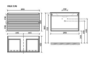 Тумба с раковиной Sancos Folk 90 FL90W белая матовая для ванной в интернет-магазине Sanbest