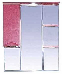 Зеркало со шкафом Misty Жасмин 85 розовая пленка в ванную от интернет-магазине сантехники Sanbest