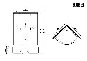 Душевая кабина Niagara Classic NG-2508G 90х90 купить в интернет-магазине Sanbest