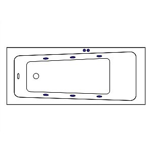 Ванна акриловая EXCELLENT Ava SOFT WAEX.AVA17.SOFT.GL 170x70 белая с гидромассажем купить в интернет-магазине Sanbest