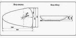Раковина накладная CeramaLux N 55 7862-2 белая купить в интернет-магазине Sanbest