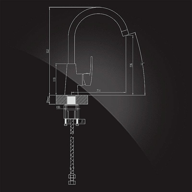 Смеситель для кухни Elghansa MONICA WHITE 56B1219-White купить в интернет-магазине сантехники Sanbest