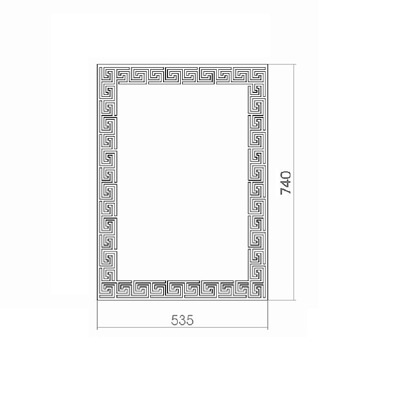 Зеркало LORANTO Каир 00000000298 54х74 пескоструйный рисунок в ванную от интернет-магазине сантехники Sanbest
