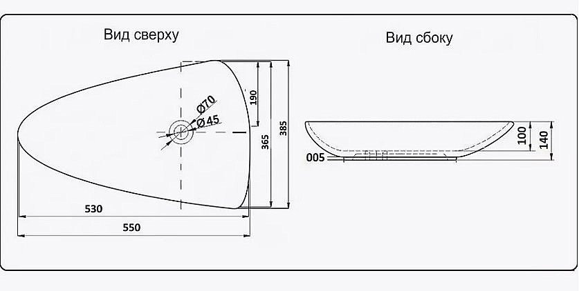 Раковина накладная CeramaLux N 55 7862-2 белая купить в интернет-магазине Sanbest