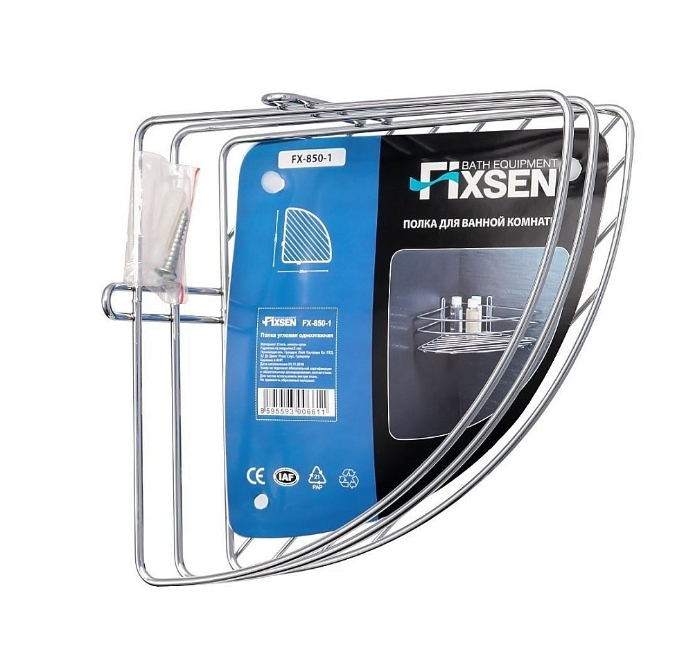 Полка угловая FIXSEN FX-850-1 купить в интернет-магазине сантехники Sanbest