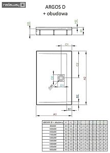 Душевой поддон Radaway Argos D 120х90 купить в интернет-магазине Sanbest