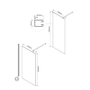 Душевая перегородка Vincea Walk-In VSW-1H900CG 90 купить в интернет-магазине Sanbest