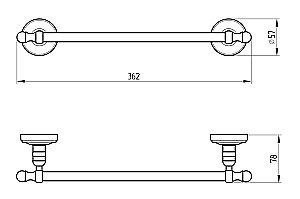 Полотенцедержатель Migliore Mirella ML.MRL-M053.DO золото купить в интернет-магазине сантехники Sanbest